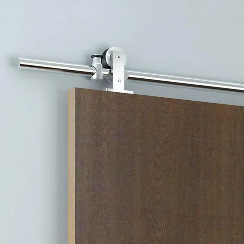 European Style Sliding Barn Wood Door Hardware Top Mount Stainless