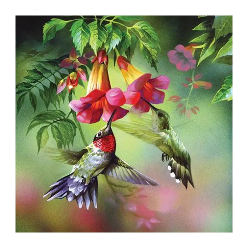 Diamond Embroidery Beautiful Nature 3D Diy Painting Animals Hummingbird flowers Pictures By Numbers Beaded WZ | Дом и сад