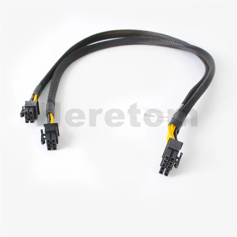 

New 10pin to 6+6pin GPU Video Card Power Adapter Cable 50CM For HP DL380 G9 and GPU Video Card