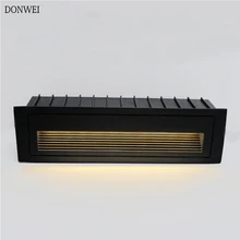 Водонепроницаемый 4 Вт светодиодный ступенчатый светильник IP65 Алюминиевый встроенный лестничный угловой светильник для помещений и улицы встраиваемый настенный лестничный светильник