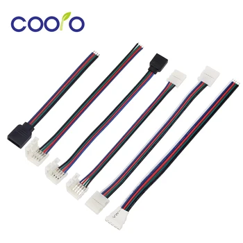 

5PCS/Lot 4Pin 5Pin LED Strip Connector for RGB RGBW RGBWW Color 5050 LED Strip Wire Connection Extension Connector Cable