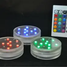 20 шт./лот Небольшой Водонепроницаемый погружной центральный светодиодный светильник с 10 Сверхъяркие светильники для стеклянная ваза для цветов