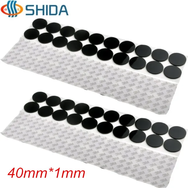 Free Shipping Black 50PCS 40*1mm Anti Slip Self Adhesive Silicone