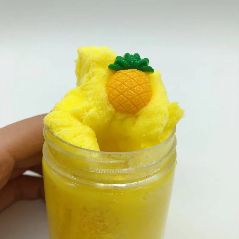 

Popular Pineapple Modeling Clay Fluffy Slime Learning Education Toy For Children Release Stress