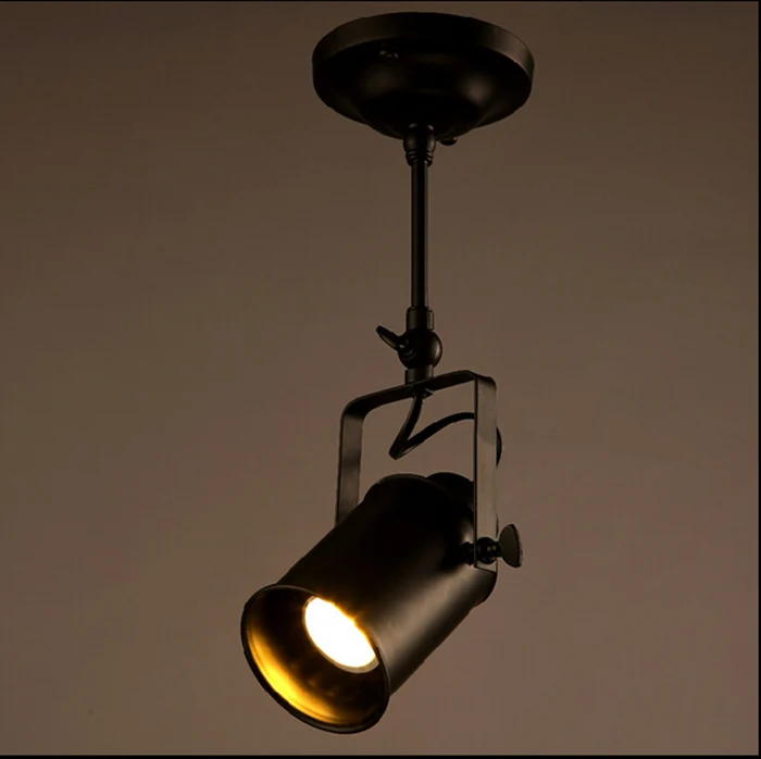 Лофт светодиодный светильник в скандинавском стиле ретро RH Американский промышленный Светодиодный точечный светильник черный потолочный светильник винтажный Точечный светильник Настенный светильник