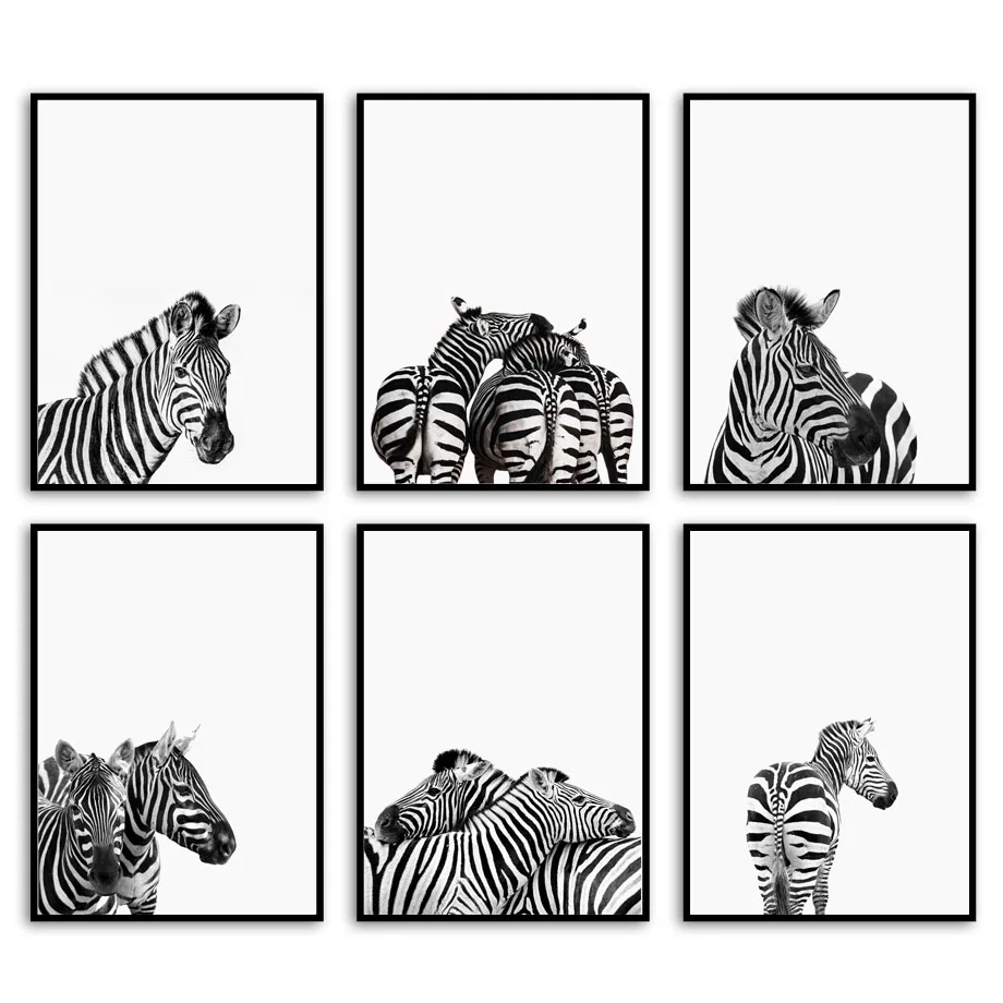Aliexpress.com : Buy Black White Zebra Wall Art Canvas Painting Nordic