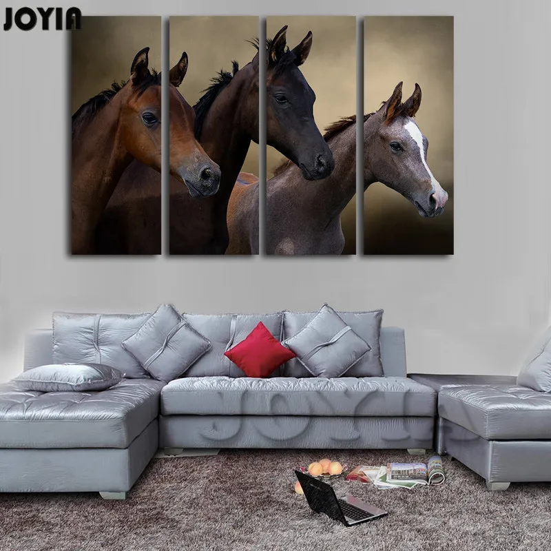 Black Horse PAINTING Canvas Prints Home Decoration Pictures Wall Art