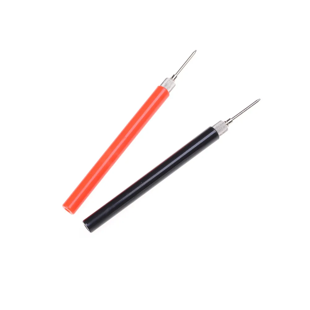 2PCS Spring Test Probe Tips Insulated Test Hook Wire Connector for Multimeter Stainless Steel Needle Test Leads Pin top quality