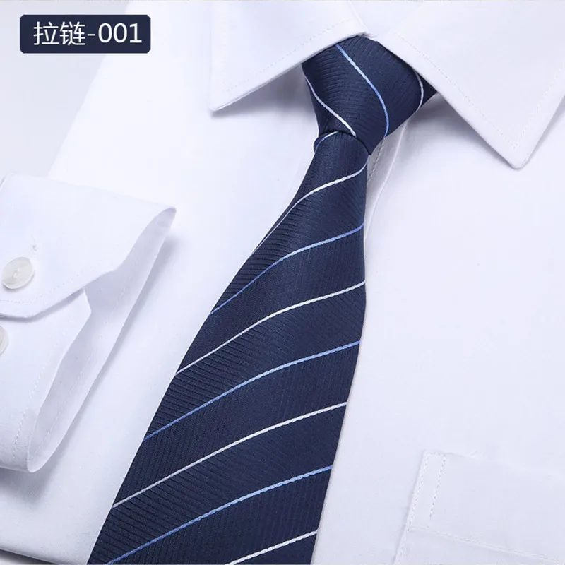 Male business suits tie lazy Zip Tie easy to pull the red tie knot free 8cm
