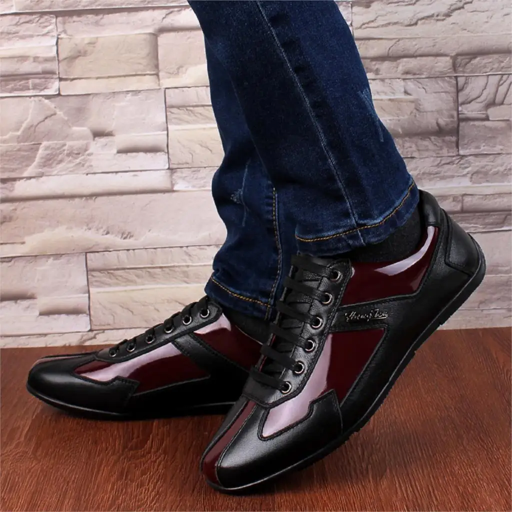 

High Quality Autumn Winter Genuine Leather Men Shoes Fashion Shoes Men Casual Shoes Lace Up Flats Zapatos Hombre Sapatos