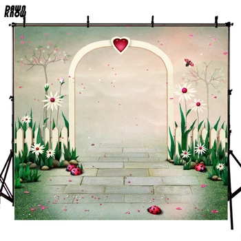 

DAWNKNOW Happy Easter Vinyl Photography Background For Ladybird Flower New Fabric Polyester Backdrop For Baby Photo Studio F1714