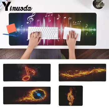 

Yinuoda Top Quality Fire Music Note Gaming Player desk laptop Rubber Mouse Mat DIY Design Pattern Computer gaming Mouse pad