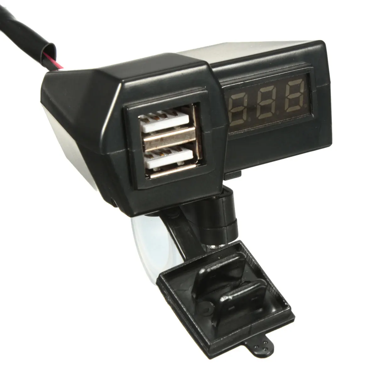 12V 24V мотоцикл ATV Скутер водонепроницаемый Вольтметр напряжения 2 USB зарядное