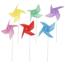 10 шт./лот самостоятельная сборка ветряная мельница детская игрушка домашний сад двор Декор открытый подарки пластиковые красочные игрушки в виде ветряной мельницы