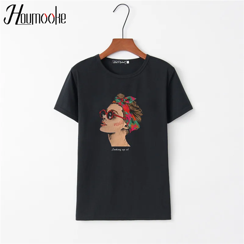 

Houmk Harajuku White T shirt Women Tshirt Cotton Vintage Plus Size Female T-Shirt Women Tops Haut Tee Shirt Femme 2019 Rate
