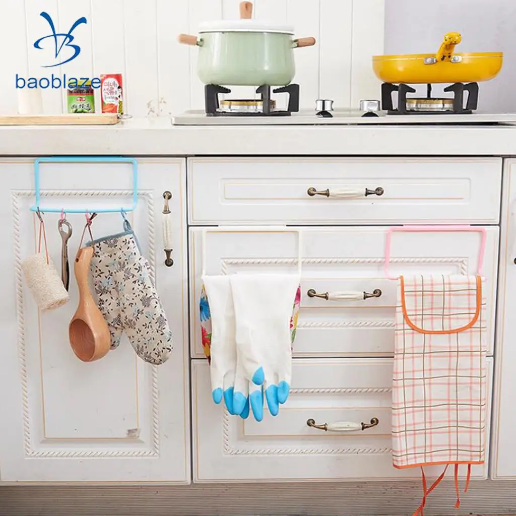 Multi-purpose Towel Rack Over Door Towel Hanger Kitchen Storage Shelf,Inside or Outside,Organizing and Hanging Towels