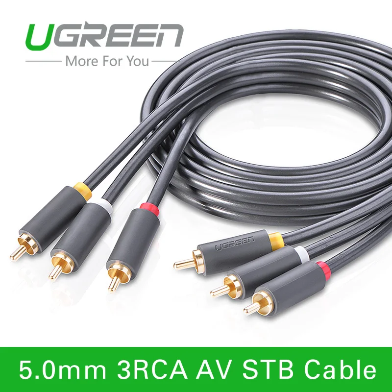 Аудиокабель Ugreen AV105 от 3RCA до аудиокабель Lotus ТВ приставка три RCA av кабеля|connect to tv|av