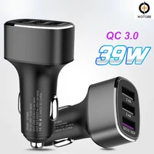 Для huawei FCP/SCP супер автомобильное зарядное устройство, QC3.0 быстрая зарядка, мобильный телефон зарядное устройство 5 V/3A, 9В/2A, 12 V/1.5A 39 Вт для samsung xiaomi iPhone