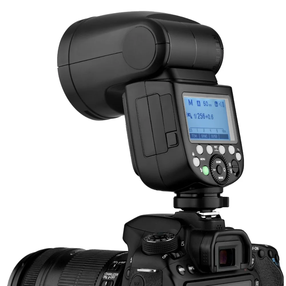 Godox V1 76 Вт круглая головка Вспышка Speedlite V1C/N/S/O/F TTL 1/8000s HSS 2600 мАч литий ионный