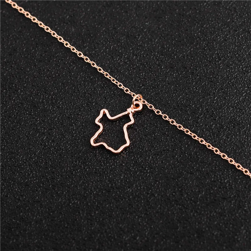 Outline State of Texas Bracelet Minimalist Simple Hollow American USA City Hometown TX State Map Charm Chain Bracelets for Women