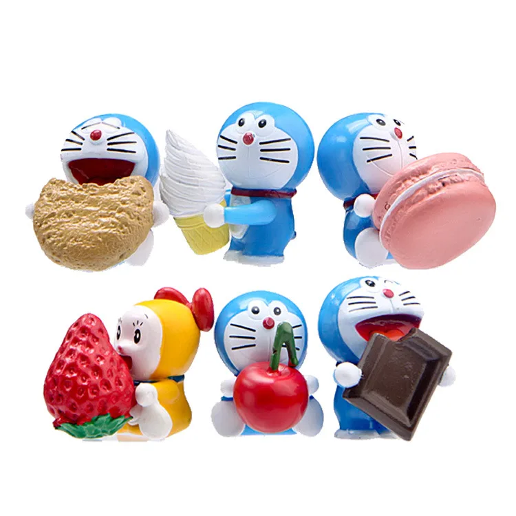 2017 детские игрушки A Dream Doraemon 6 шт. еда гурманов тусклый сум Макарон клубника