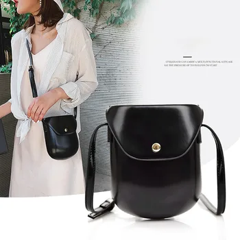 

Women's Simple All-purpose Small Square Bag Single Shoulder Messenger Bags Bolsa Feminina Pequena Couro Genuino Para Festa 50