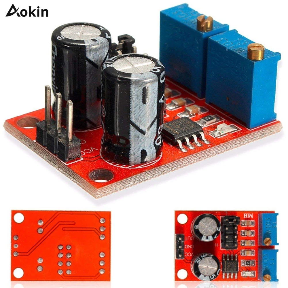 

Motor Driver NE555 Pulse Generator Frequency Duty Cycle Adjustable Module Square Rectangular Wave Stepping