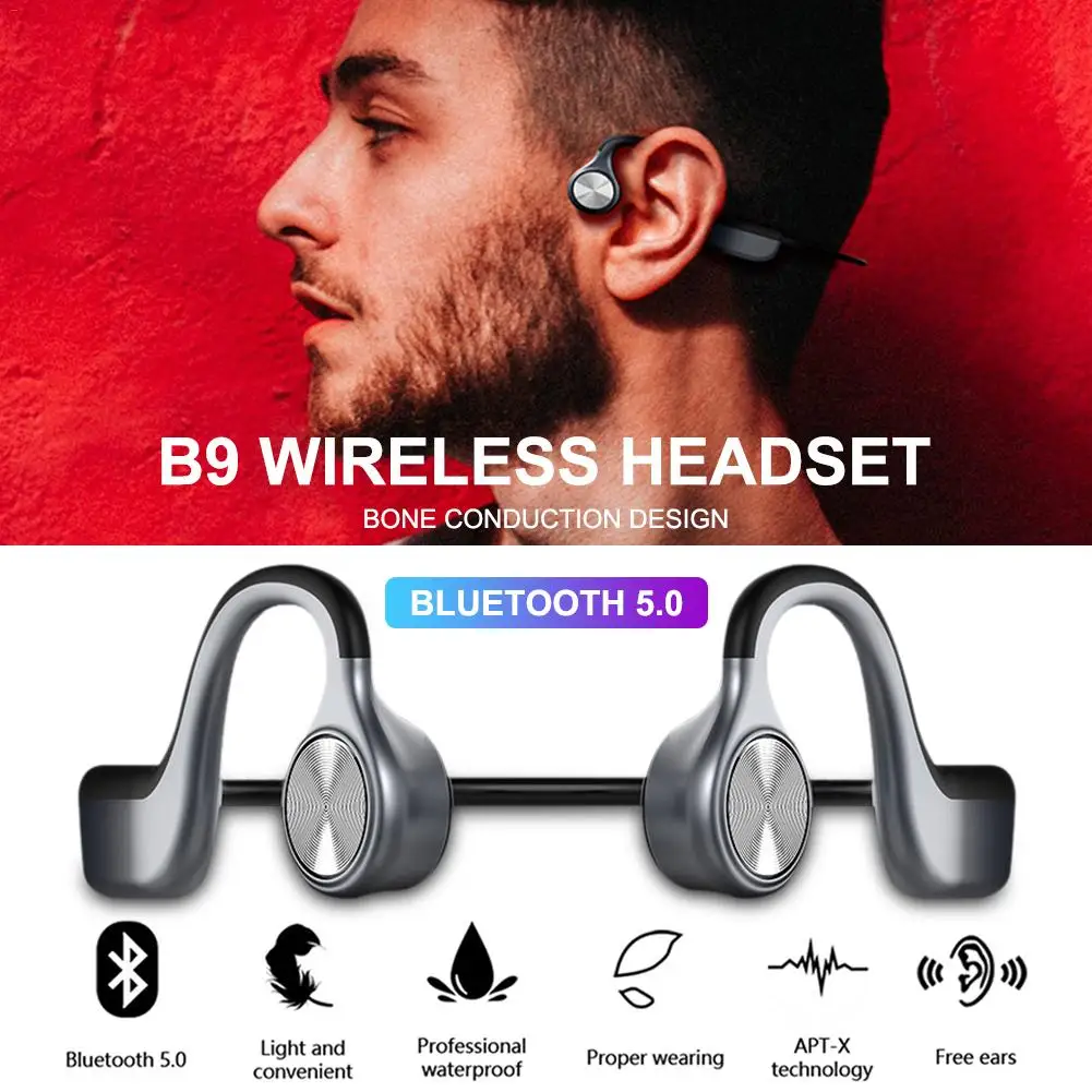 Беспроводные наушники костной проводимости Bluetooth BT 5 0 бинауральные стерео