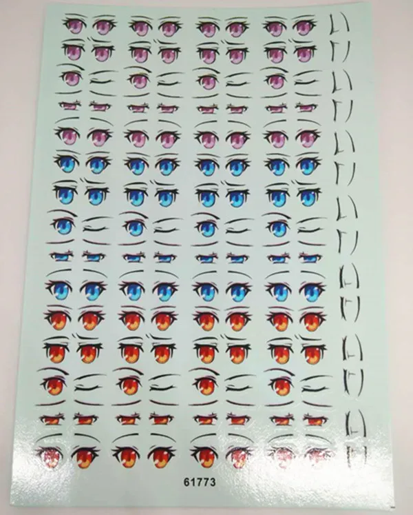61773 doll eye water sticker