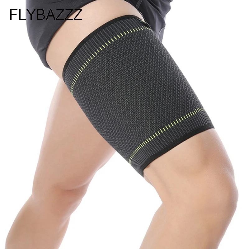 FLYBAZZZ Sport Thigh Guard Protector Pads Support Fitness Legging Knee Support Sports Safety Thighs Legguards Football Ride Leg