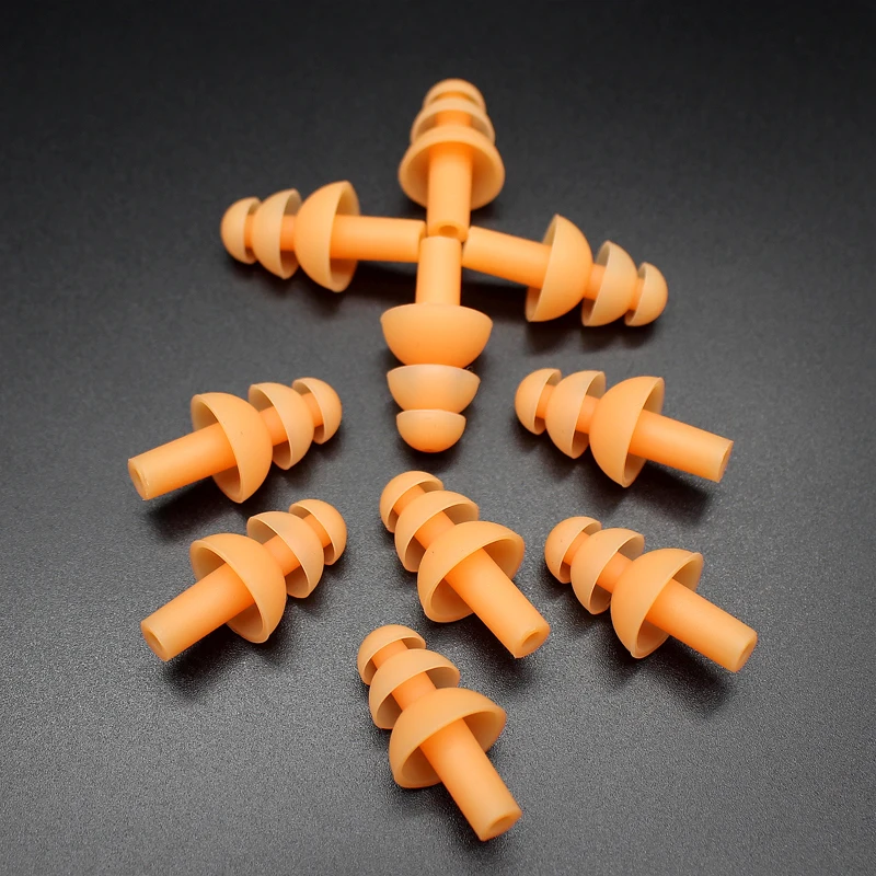 10pcs//Set Soft Silicone Earplugs Swim Flexible Ear Plugs For Swimming Sleeping