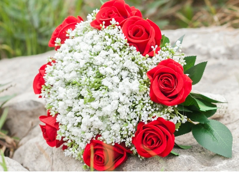 Свадебный букет de mariage Букеты Свадебные искусственная Гипсофила Свадебный букет de mariée ramo de novia
