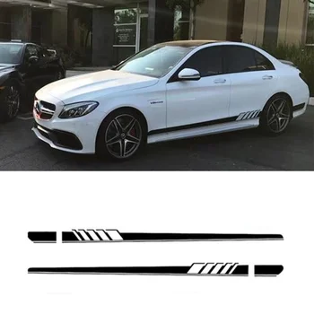 

Car Sticker Racing Stripe Body Side Skirt For Benz C Class W205 AMG Edition 507