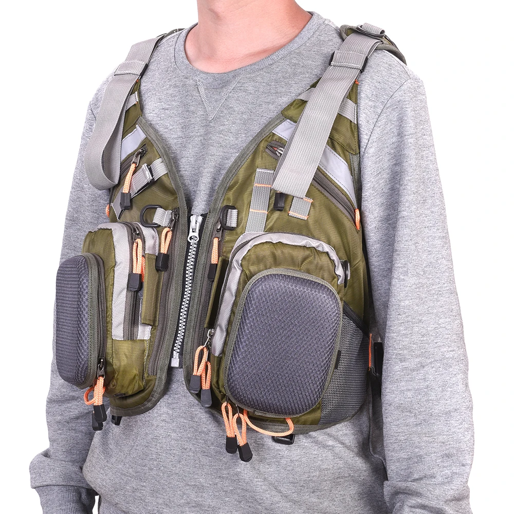 

Blusea Mesh Fly Fishing Vest Backpack Breathable Outdoor Fishing Vest