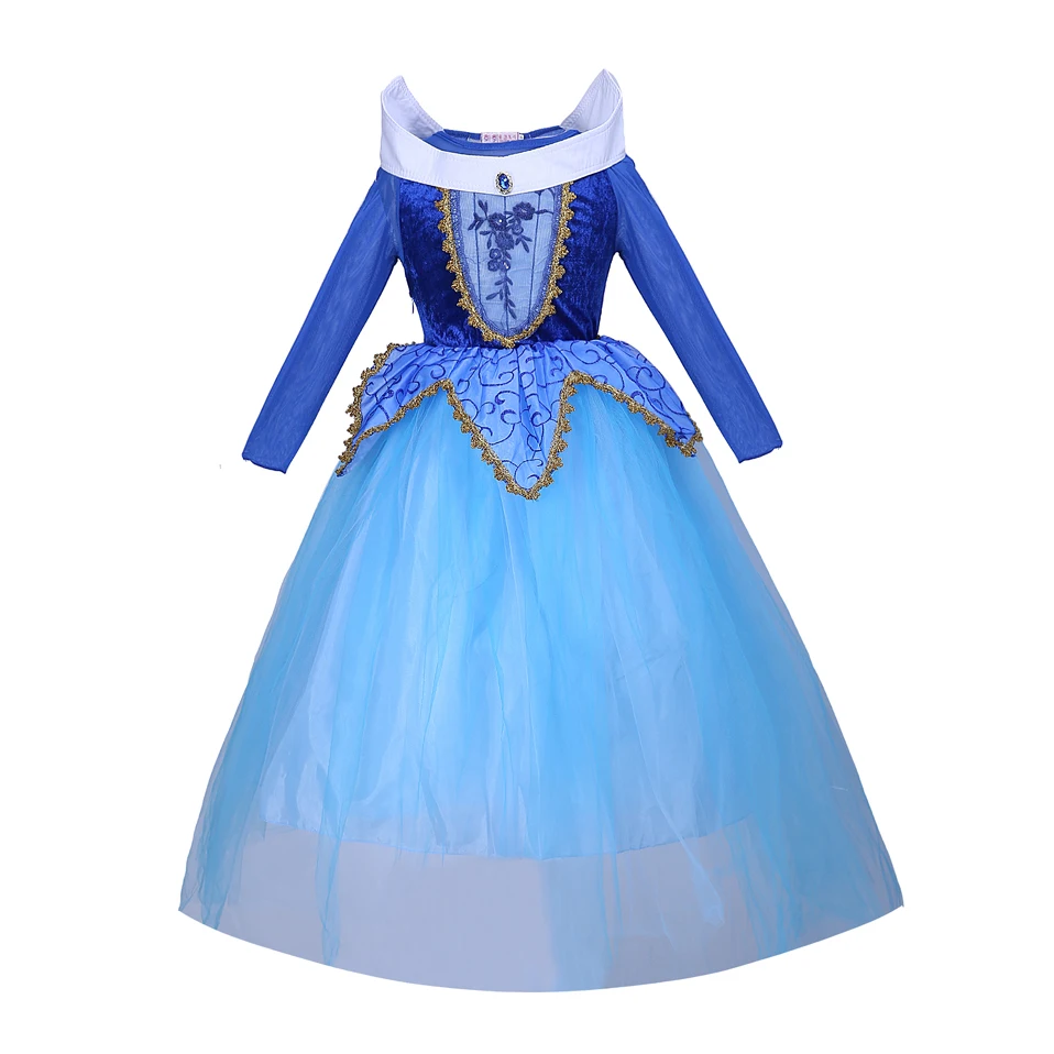 

Pettigirl Anna Elsa Cosplay Baby Girls Dress Halloween Long Girls Princes Party Dress Kid Costumes For Girls G-NBGD1009-2909