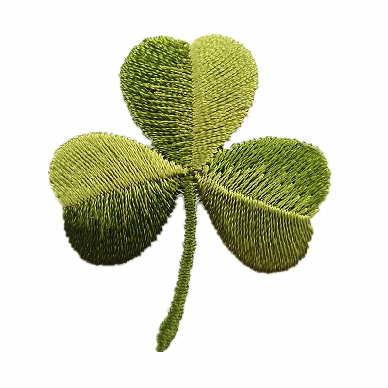 

10PCS Iron On Clover Patches Embroidery Green Plants Patch For Clothing Bag DIY Sewing Accessories Parches Para P0038
