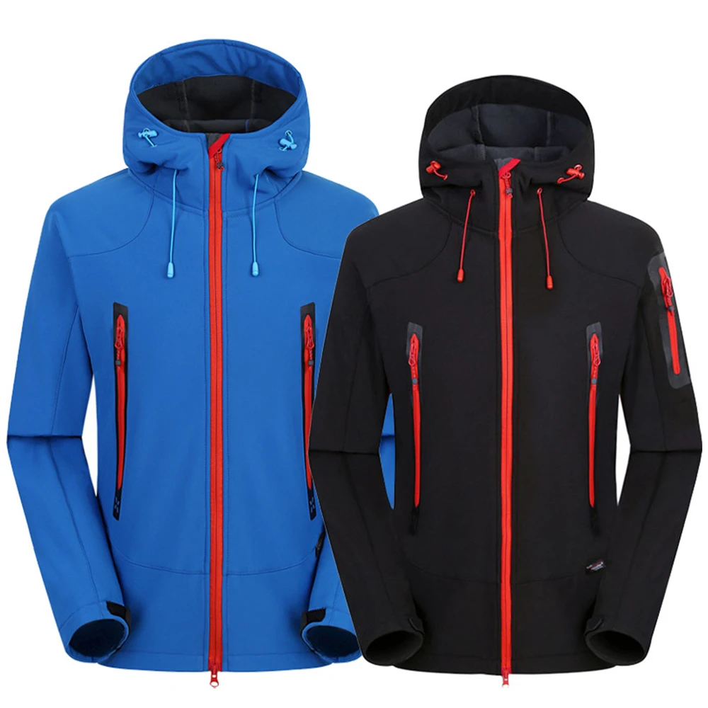 Outdoor Hiking Jacket Softshell Jacket Men Windproof Waterproof Soft Shell Fleece Jackets Camping Clothing Sport Warm Coat Outdoor Hiking Jacket Softshell Jacket Men Windproof Waterproof Soft Shell Fleece Jackets Camping Clothing Sport Warm Coat