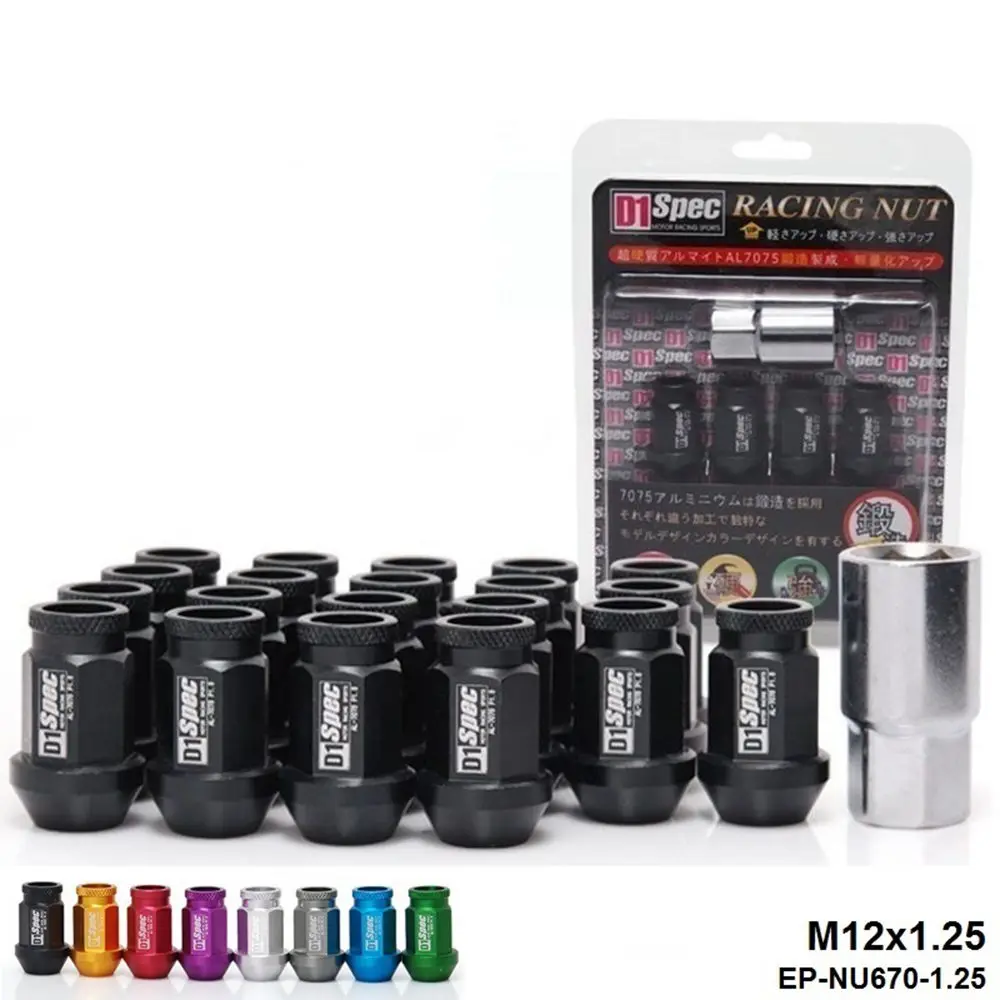 D1 Spec Jdm RACING WHEEL LUG NUTS M12 X 1.25MM 20PCS For Nissan Subaru