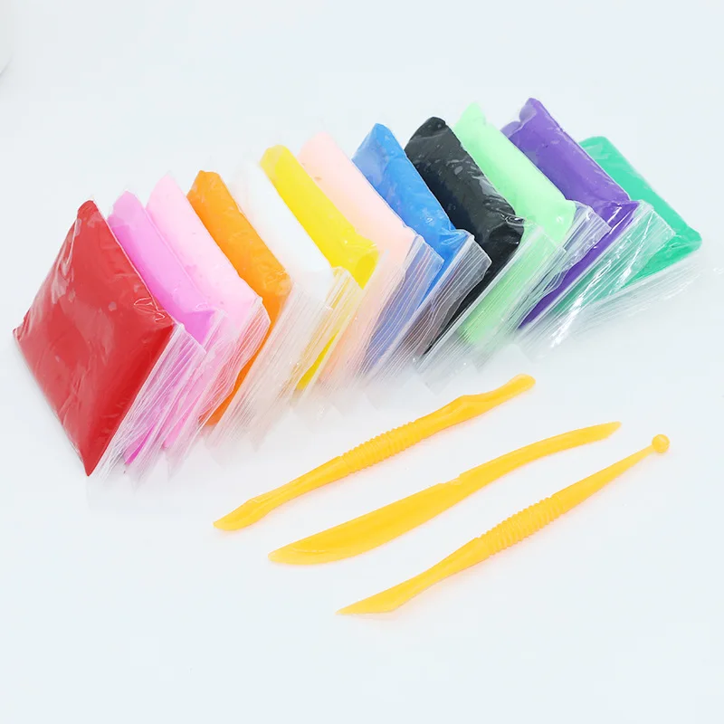

12pcs/set DIY soft clay nontoxic Malleable Polymer Clay Slime Air Craft Clay Polymer Plasticine Modelling kids Education toy