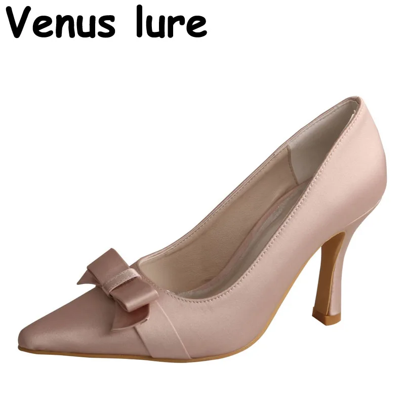 nude satin shoes