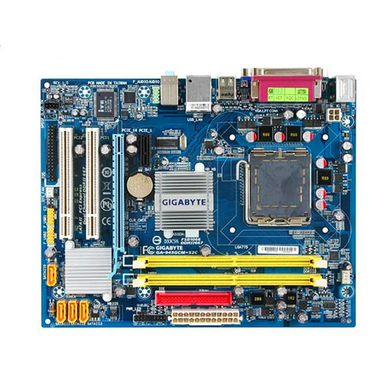 Материнская плата 945GCM S2C Socket 775 DDR2 SATA2 USB 2 0 для Gigabyte 945 оригинал б/у настольного