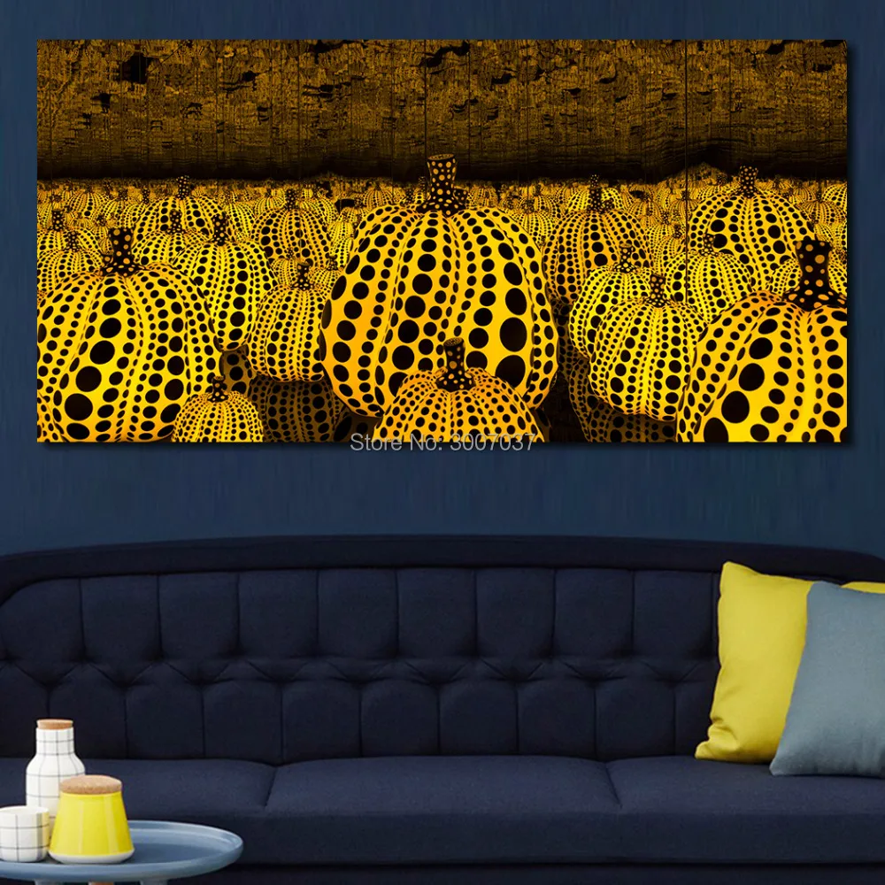 Yayoi Kusama Eternal Love I have for the Pumpkins 100% ручная роспись маслом на холсте настенная живопись
