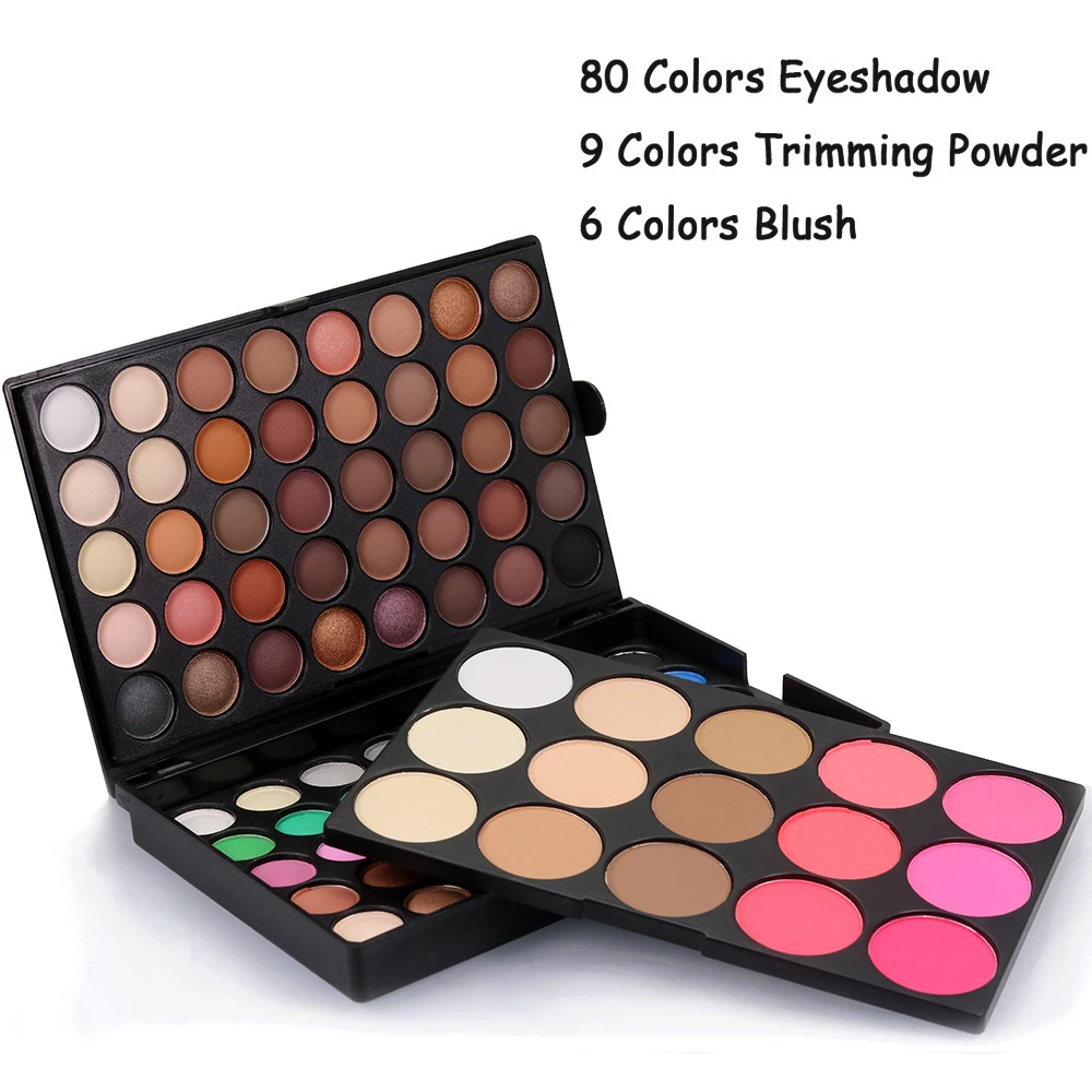 

POPFEEL Brand Makeup Set 9 Color Face Contour Powder +6 Color Rose Blush +80 Glitter Eyes Eyeshadow Nude Palette Full Makeup Kit