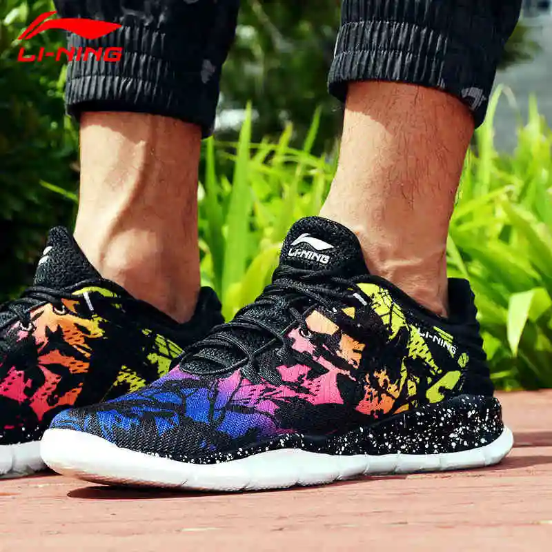 

Li-ning Men's 2017 Quick Xt Light Running Shoes Breathable Fabric Sneakers Comfort Lining Sports Shoes Arkm019