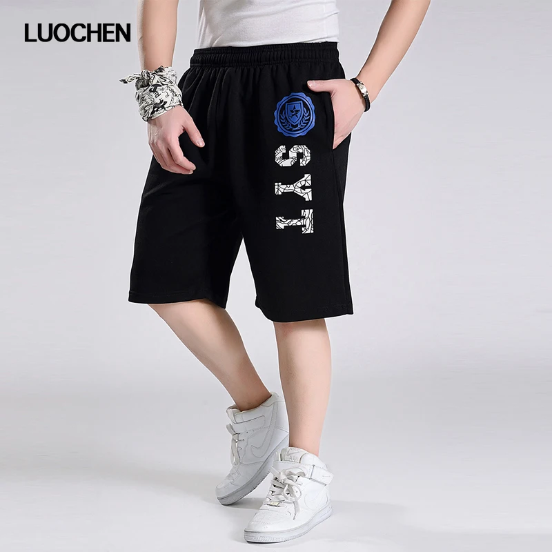 The latest new solid color printing letters casual pants men's simple version shorts tie waist clothing QC-A652-657-A225 | Мужская