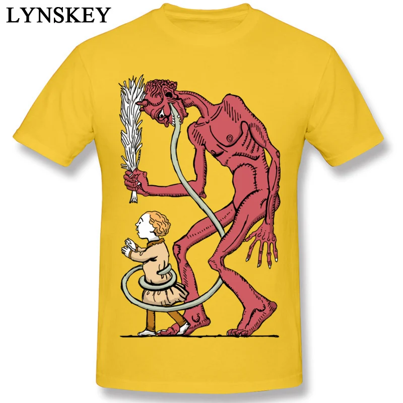 Fitted Leisure T-shirts Summer/Fall All Cotton Crew Neck Tops T Shirt Short Sleeve Street krampus Tee Shirt Top Quality yellow