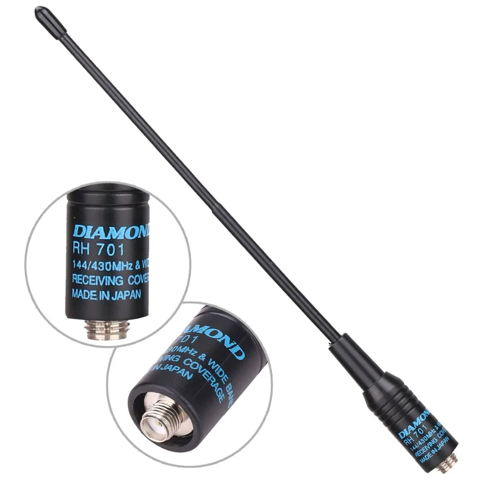 Алмазная двухдиапазонная антенна VHF/UHF SMA Female для рации Baofeng с разъемом мама папа