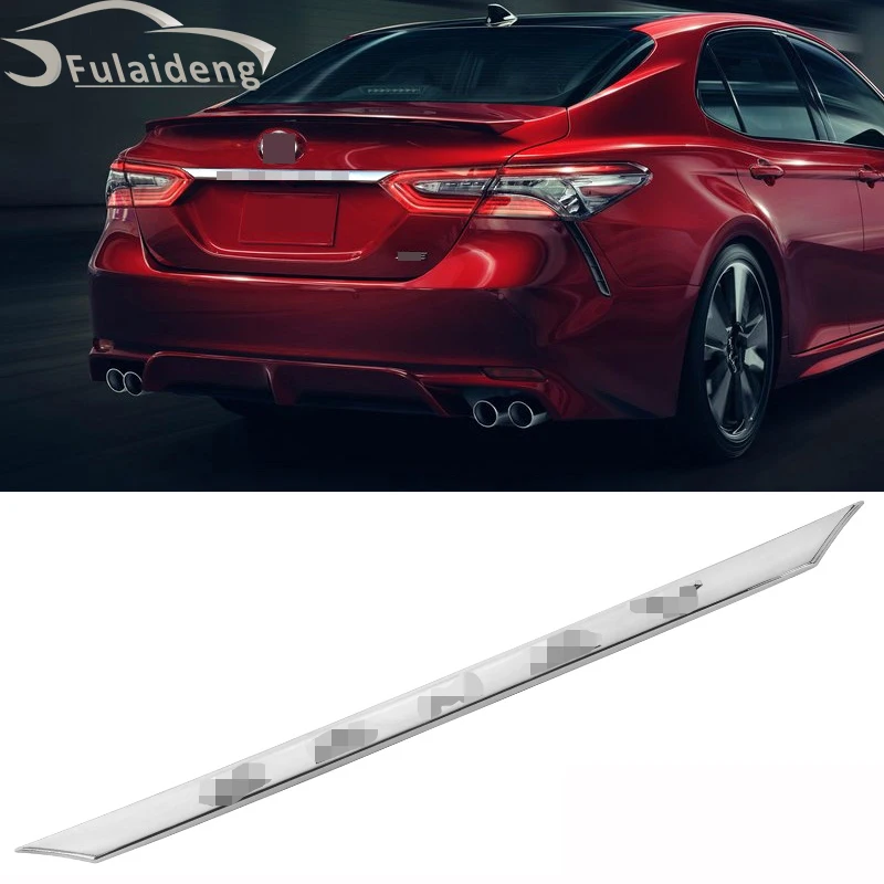 Для Toyota Camry 2018 роскошное углеродное волокно АБС ХРОМ лицензионный бар Задняя
