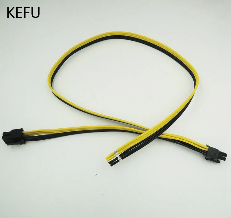 Оловянная медная проволока 18AWG двойной PCI-E 6-контактный ПК видеокарта кабель