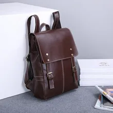 Genuine Leather Men Bag Men Backpack Fashion Male School For Teenage Backpack Cow Leather High Quality Travel Bag Japanese Style